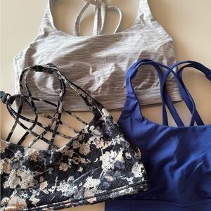 Lululemon 3 Bras Lot Size 8